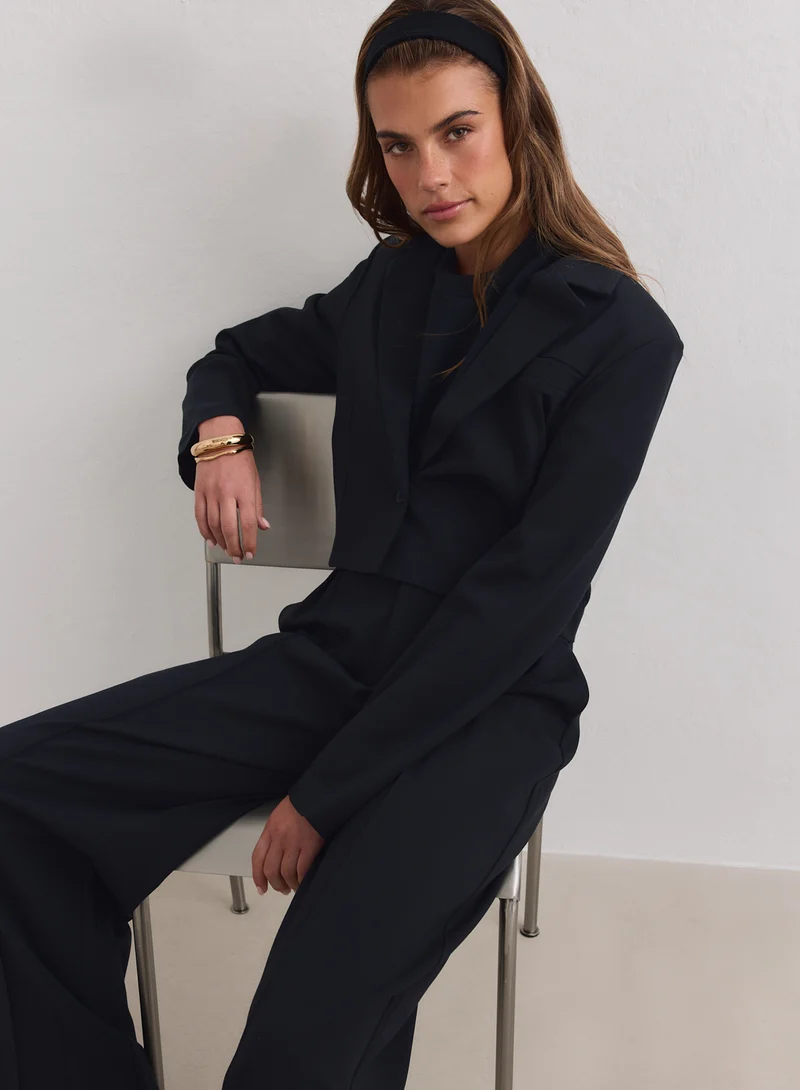 Black Luxe Short Blazer