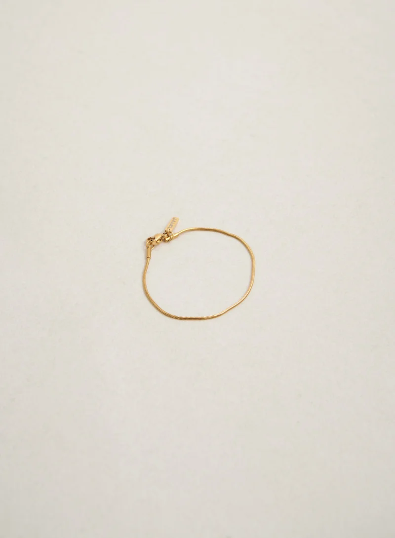 Gold Waterproof Snake Chain Bracelet