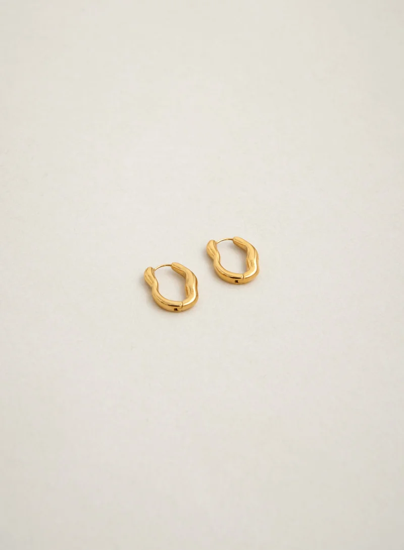 Waterproof Wave Hoop Earrings