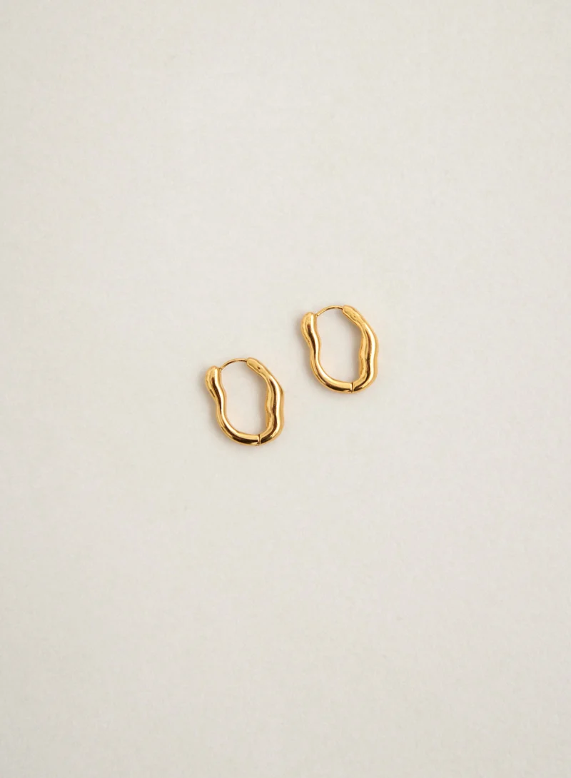Waterproof Wave Hoop Earrings
