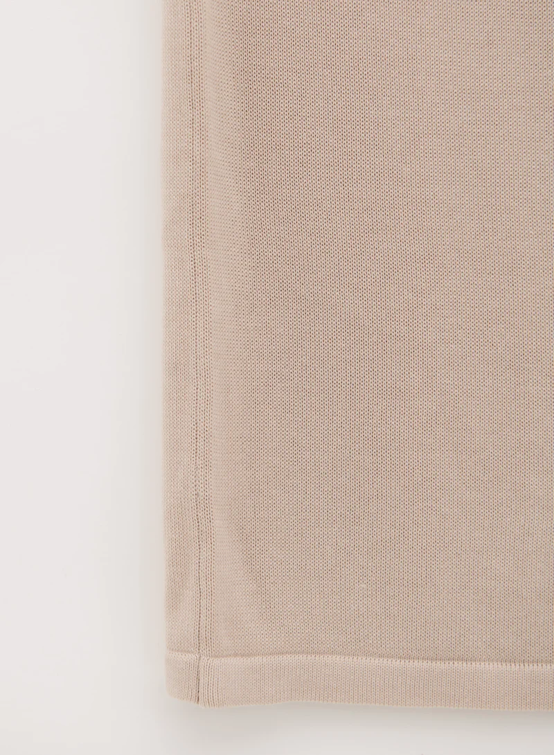 Sand Silk Knit Maxi Skirt