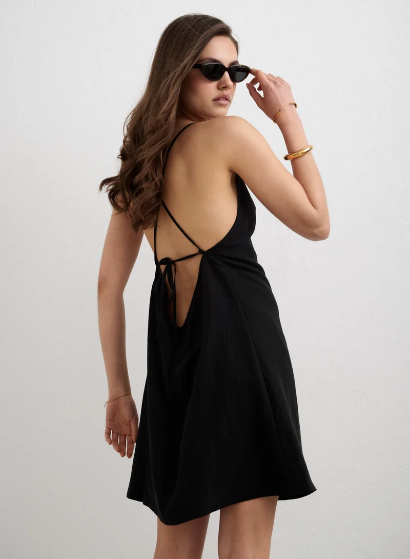 Black Riviera Short Dress