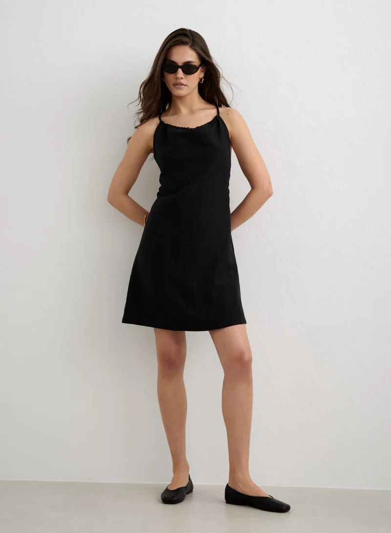 Black Riviera Short Dress