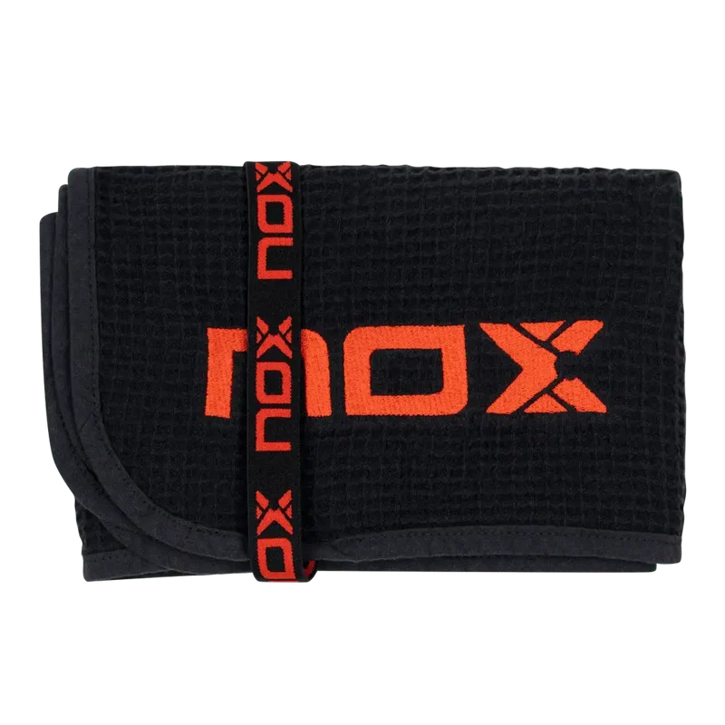 Toalla NOX Algodón Negro/Rojo 50x90cm