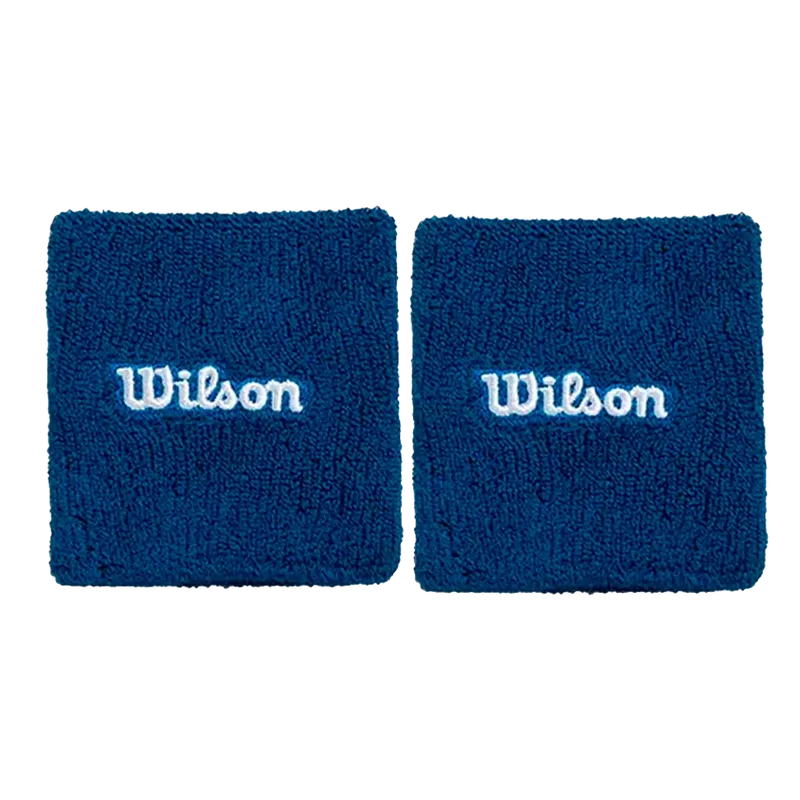 Muñequeras Cortas Wilson Azul Marino (x2)
