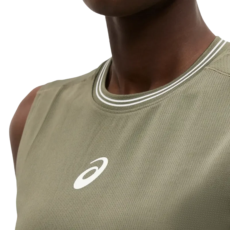 Camiseta de Tirantes Asics Game Dark Olive Mujer 2026
