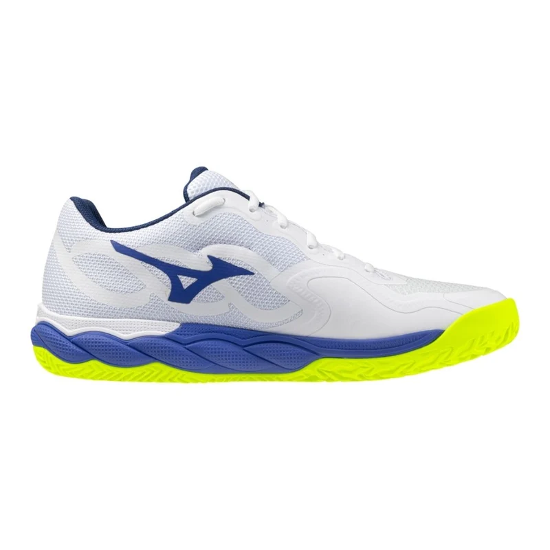 Mizuno Wave Enforce Court CC (U) (White/Dazzling Blue/Lightning Yellow)