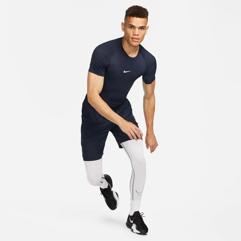 Dri-Fit Pro T-Shirt Herren - dunkelblau, weiß
