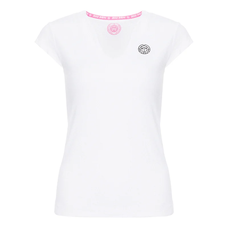 Bella 2.0 Tech V-Neck T-Shirt Damen - weiß, schwarz