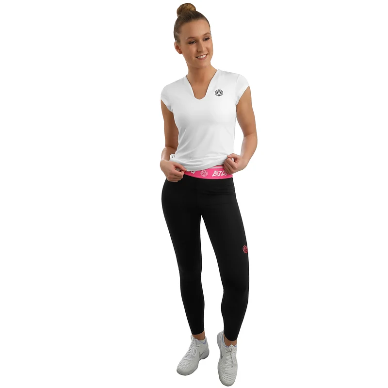 Bella 2.0 Tech V-Neck T-Shirt Damen - weiß, schwarz