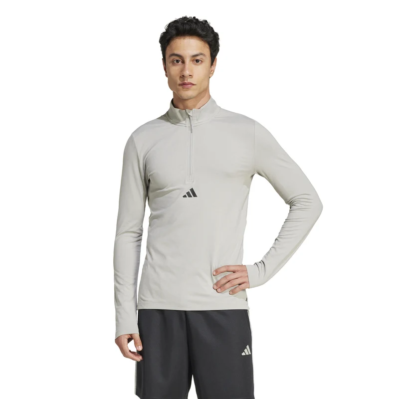 Workout Half-Zip Longsleeve Herren-Grau