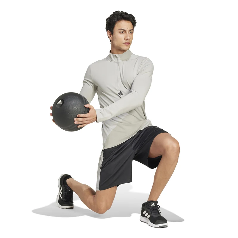 Workout Half-Zip Longsleeve Herren-Grau