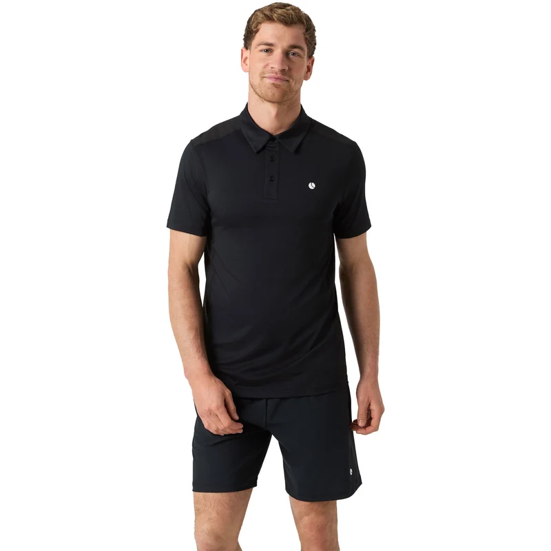 Björn Borg Ace Mesh Panel Polo Shirt Black Beauty