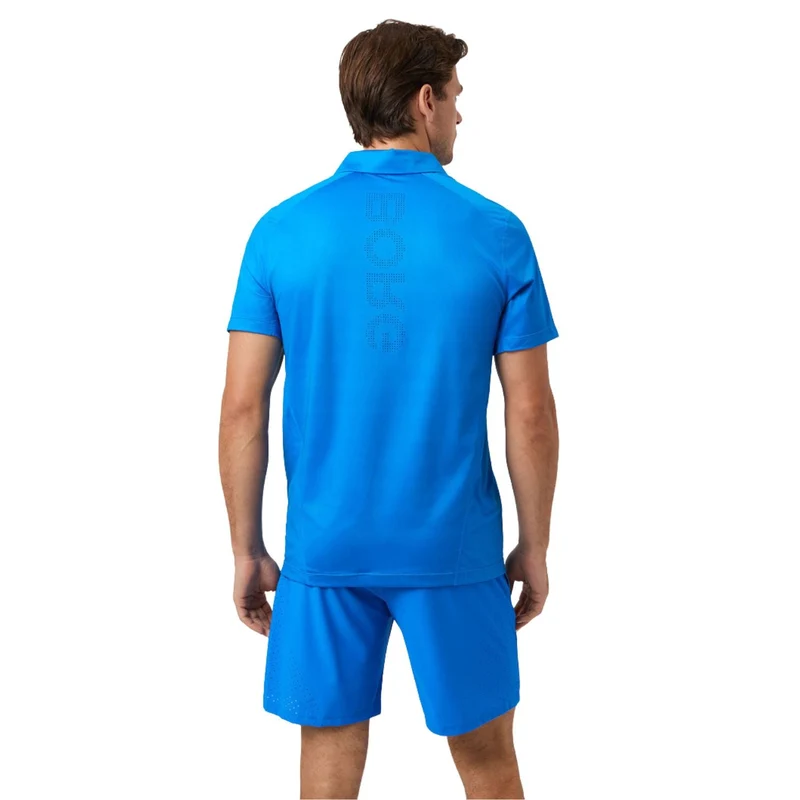 Björn Borg Ace Mesh Panel Polo Shirt Blue