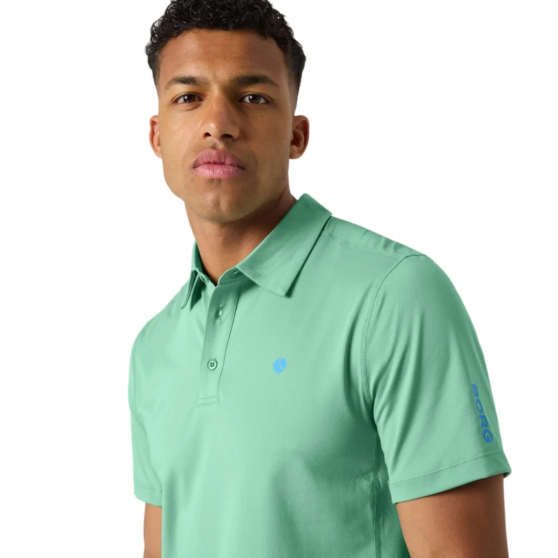 Björn Borg Ace Mesh Panel Polo Shirt Malachite Green