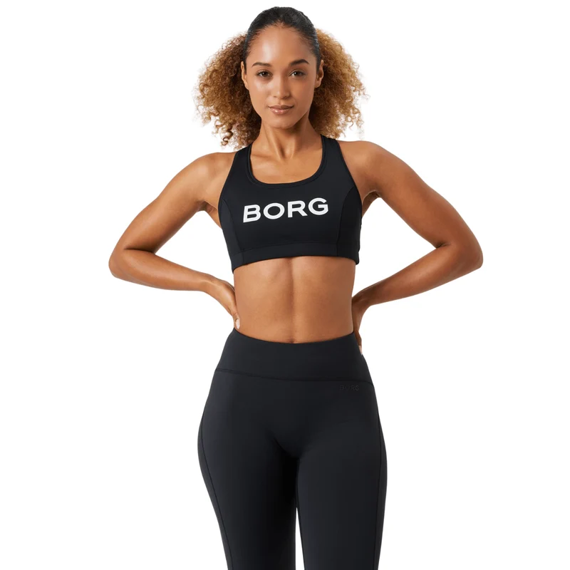 Björn Borg Mid Support Sports Bra Black Beauty