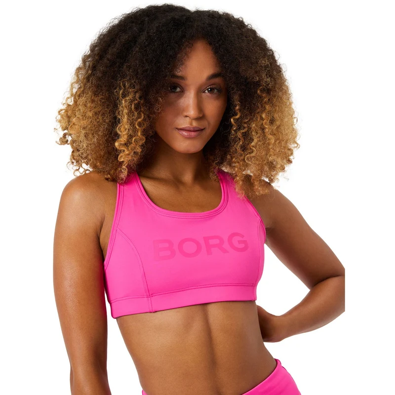 Björn Borg Mid Support Sports Bra Pink Glo