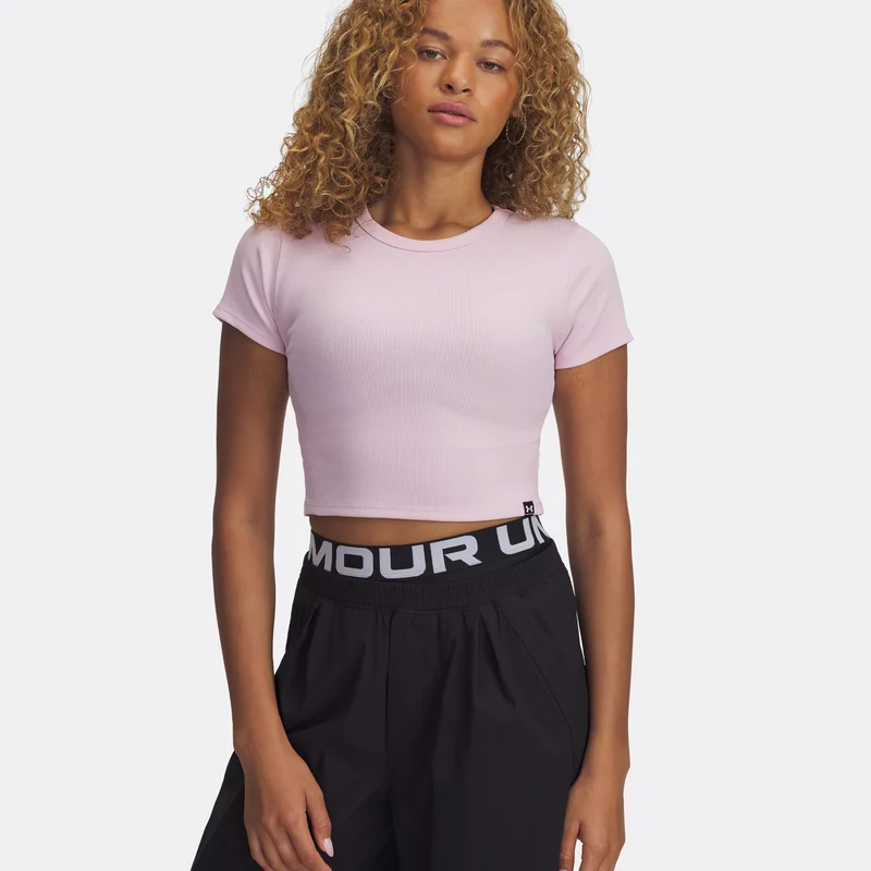 Rival Rib T-Shirt Damen-Pink