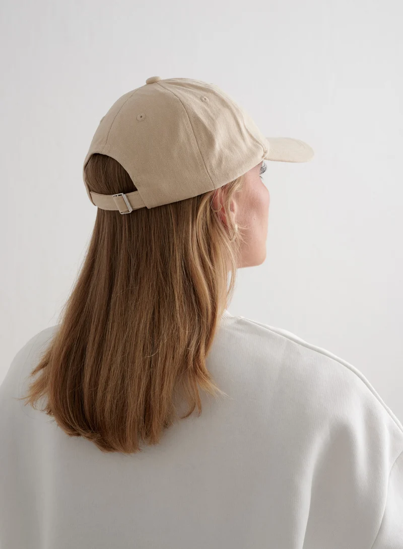 Beige Small Logo Cap