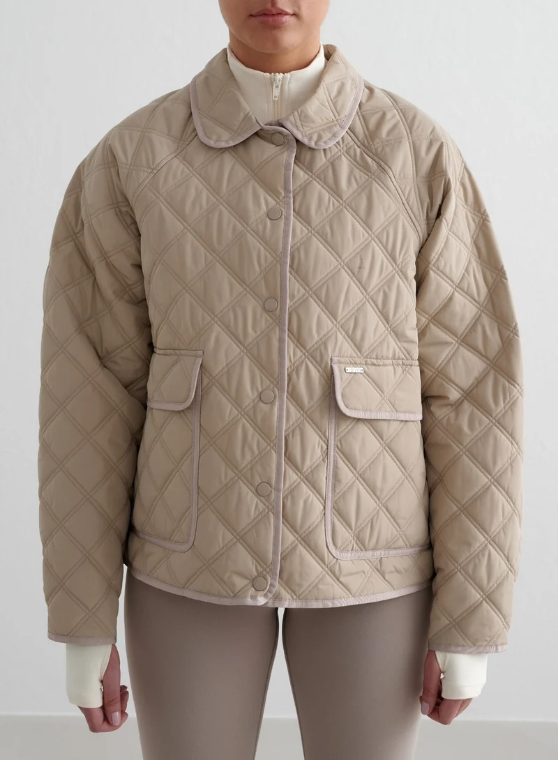 Beige Quilted Femme Jacket