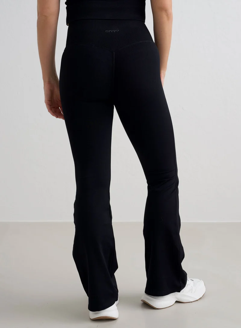Black Shape Seamless Flare Petite Tights
