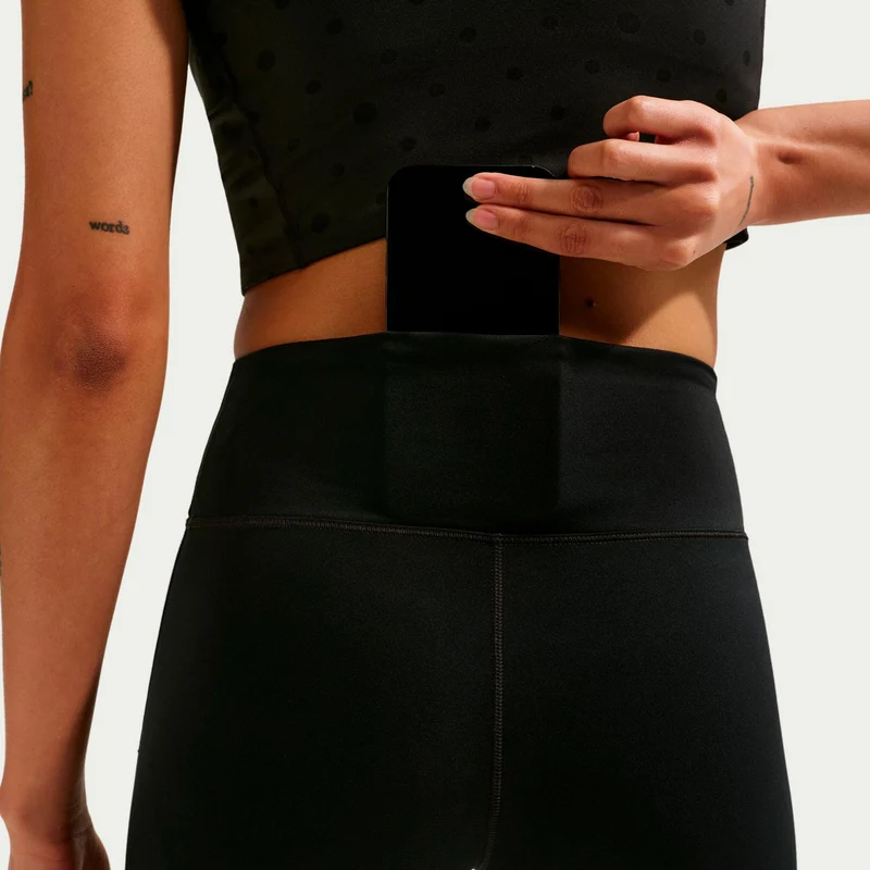 High-Waist 5in Biker Shorts Damen - schwarz
