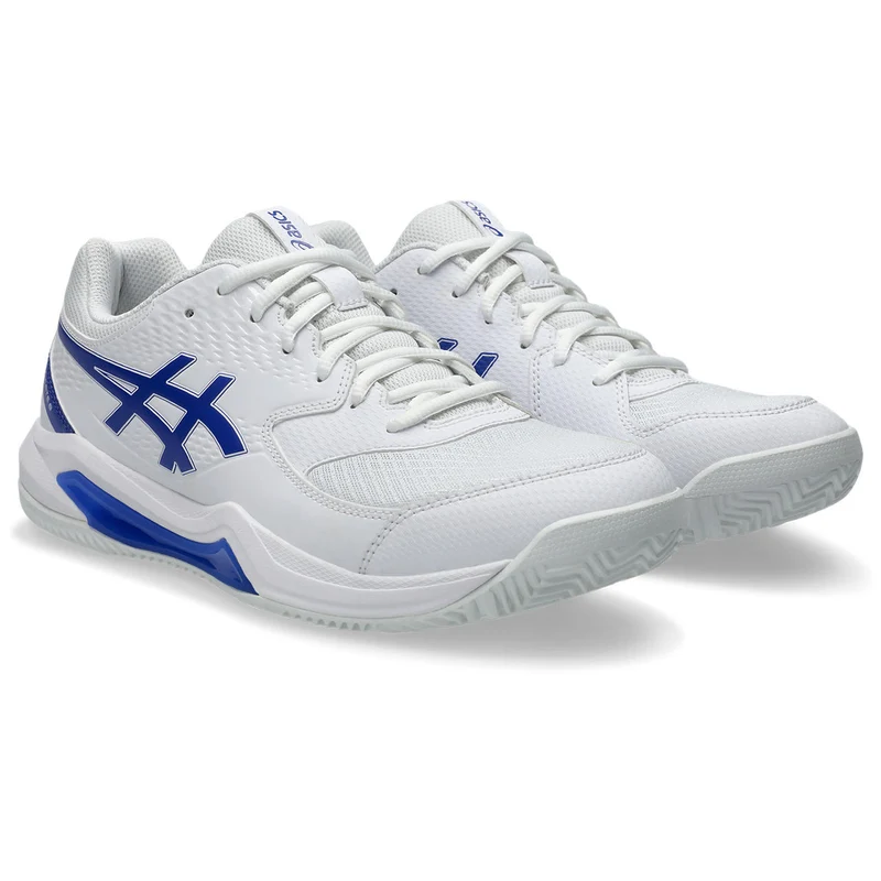 Asics Padelschoen Gel Dedicate 8 Padel Heren Wit Blauw