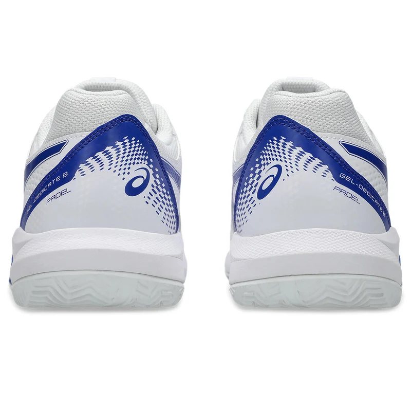 Asics Padelschoen Gel Dedicate 8 Padel Heren Wit Blauw