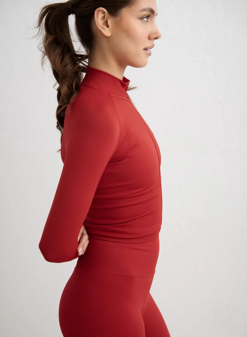 Cayenne Shape Seamless Zip Jacket
