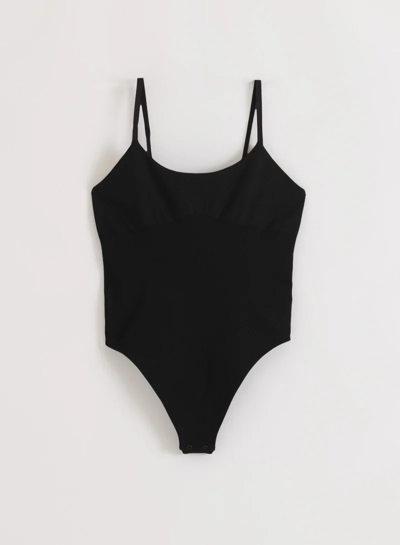 Black Shape Seamless Cami Bodysuit