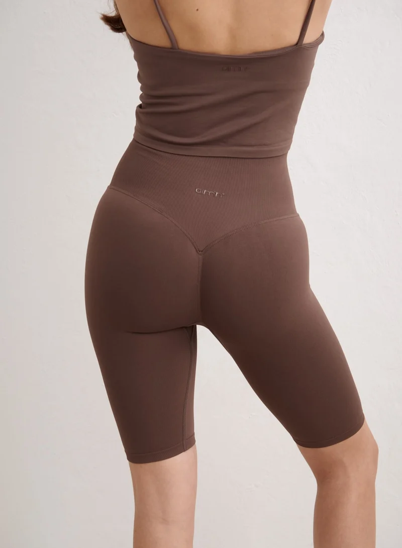 Macchiato Shape Seamless Biker Shorts