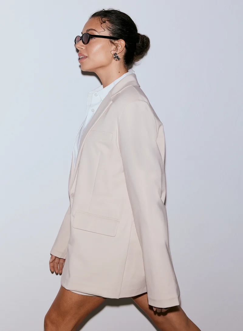 Sand Luxe Relaxed Blazer