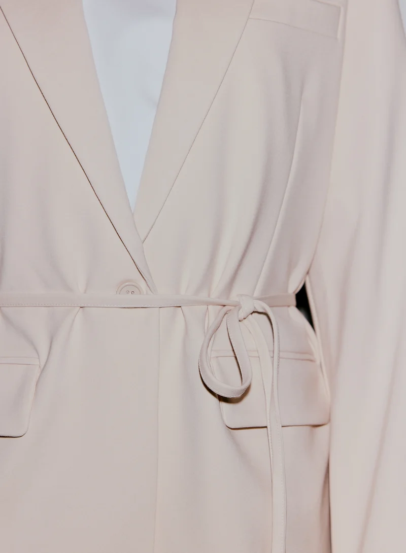 Sand Luxe Relaxed Blazer