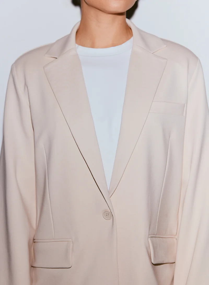 Sand Luxe Relaxed Blazer
