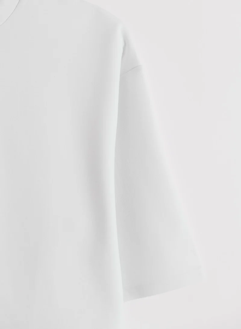 White Luxe Boxy Short Sleeve