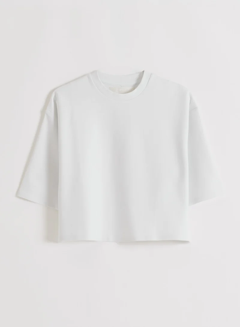White Luxe Boxy Short Sleeve
