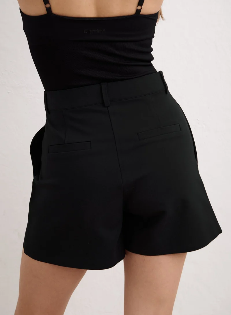 Black Luxe Bermuda Shorts