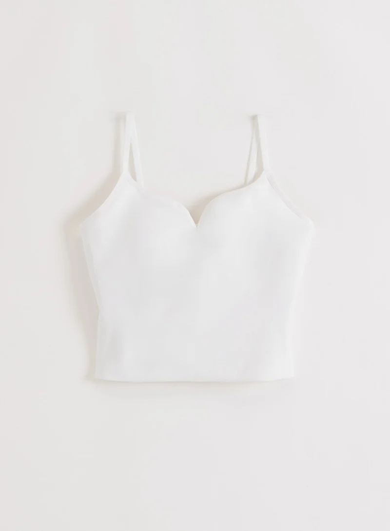 White Sense Contour Singlet