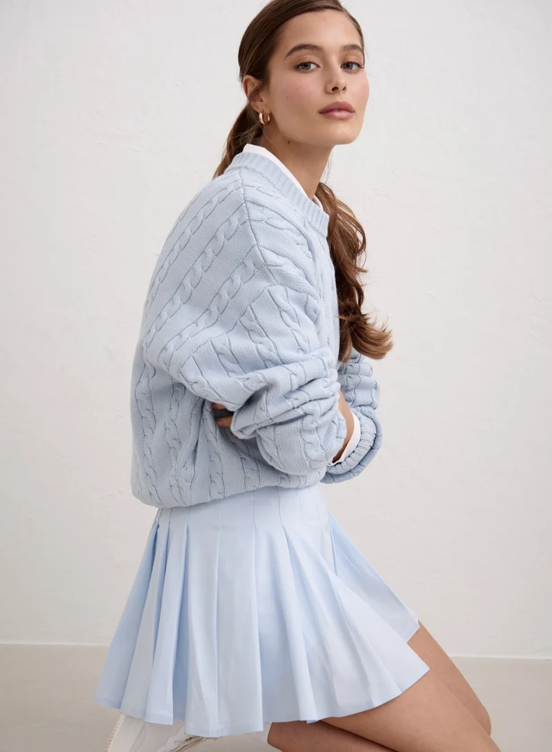 Aura Club Cable Knit Sweater