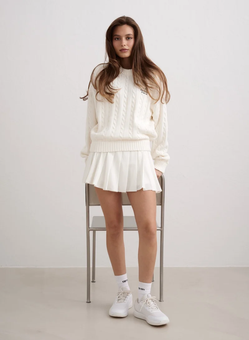 Off White Club Cable Knit Sweater