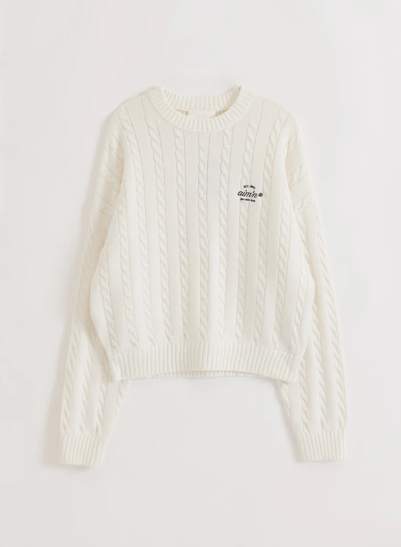 Off White Club Cable Knit Sweater