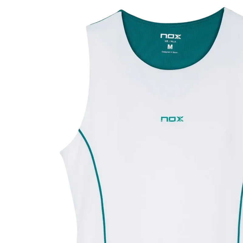 Camiseta Nox Tirantes Mujer Pro White/Ivy Green 2026