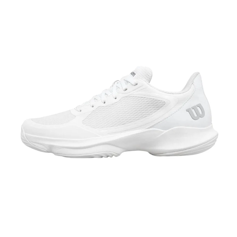 Wilson Hurakn Lite Women Padel Shoes (White/White/Silver)