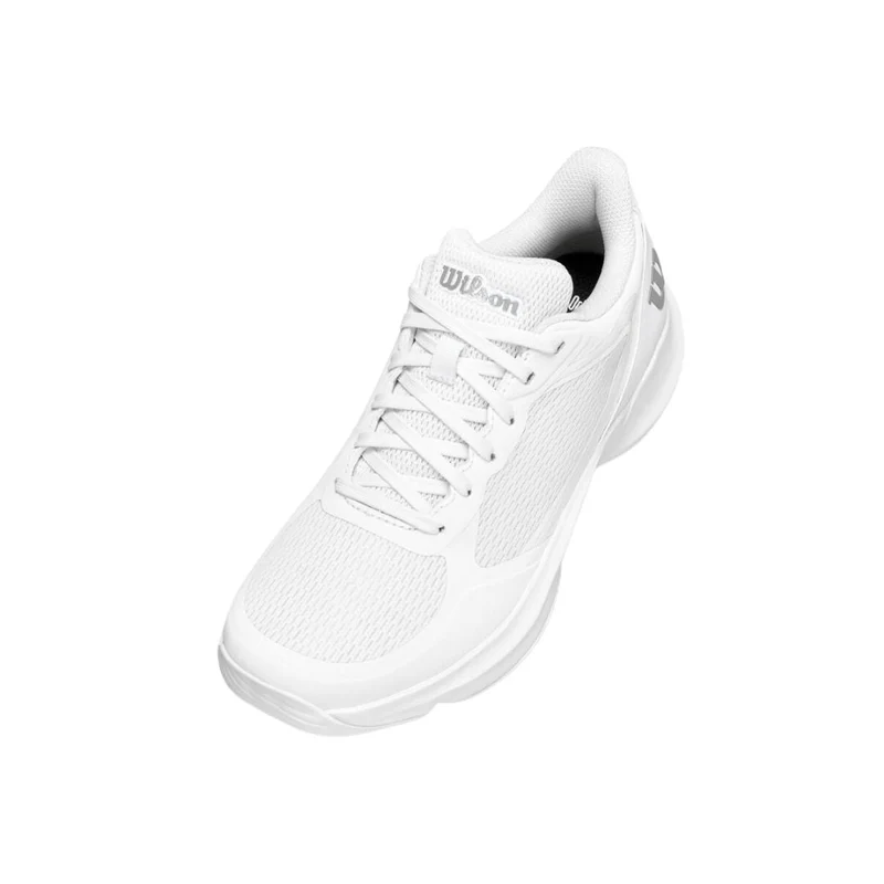Wilson Hurakn Lite Women Padel Shoes (White/White/Silver)