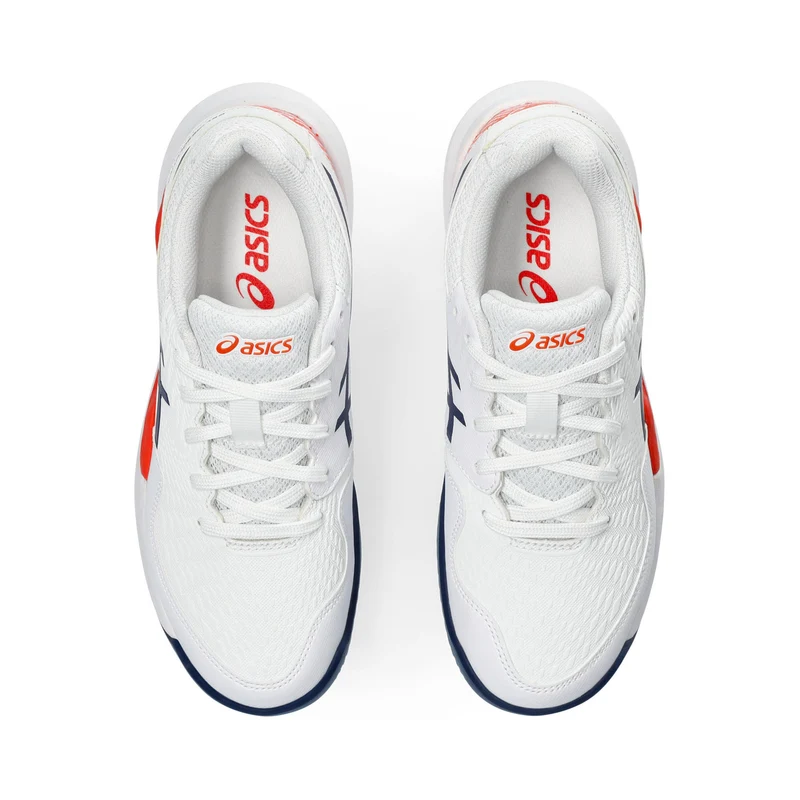 Gel-Resolution 9 GS Sandplatzschuh Kinder - weiß, dunkelblau