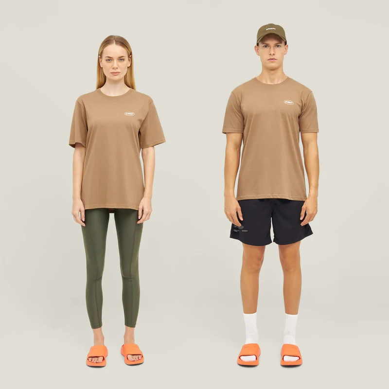 Relaxed Heavy Offcourt T-Shirt - Braun