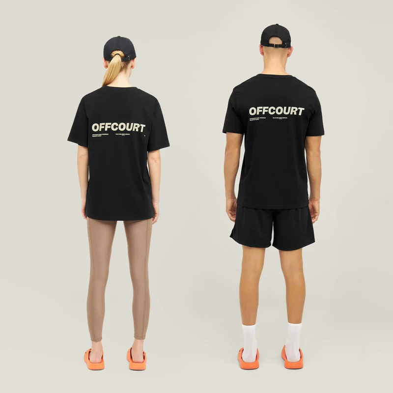 Relaxed Heavy Offcourt T-Shirt - Schwarz