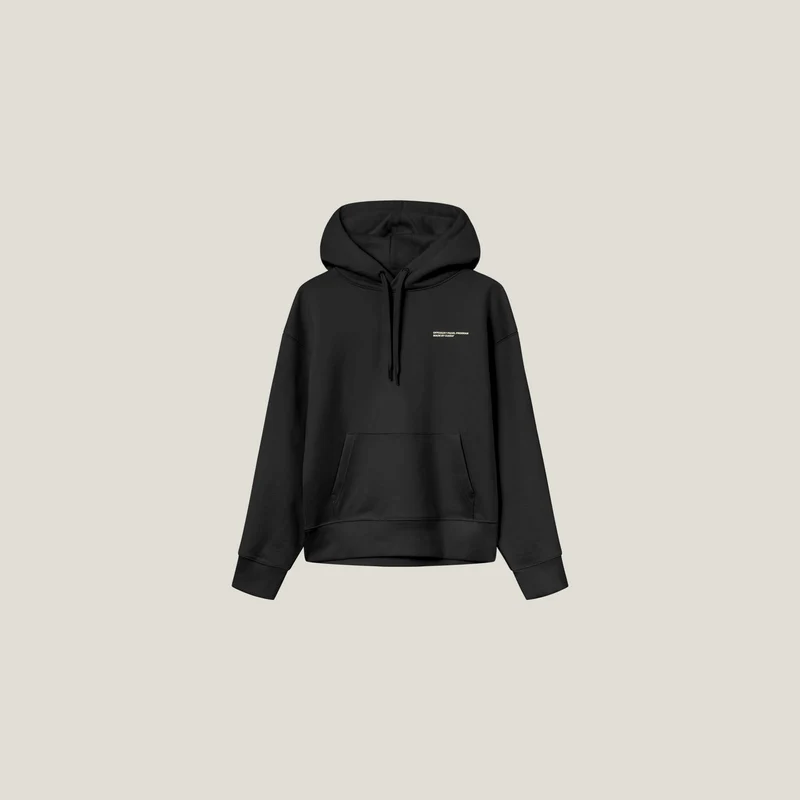 Relaxed Heavy Offcourt Hoodie - Schwarz