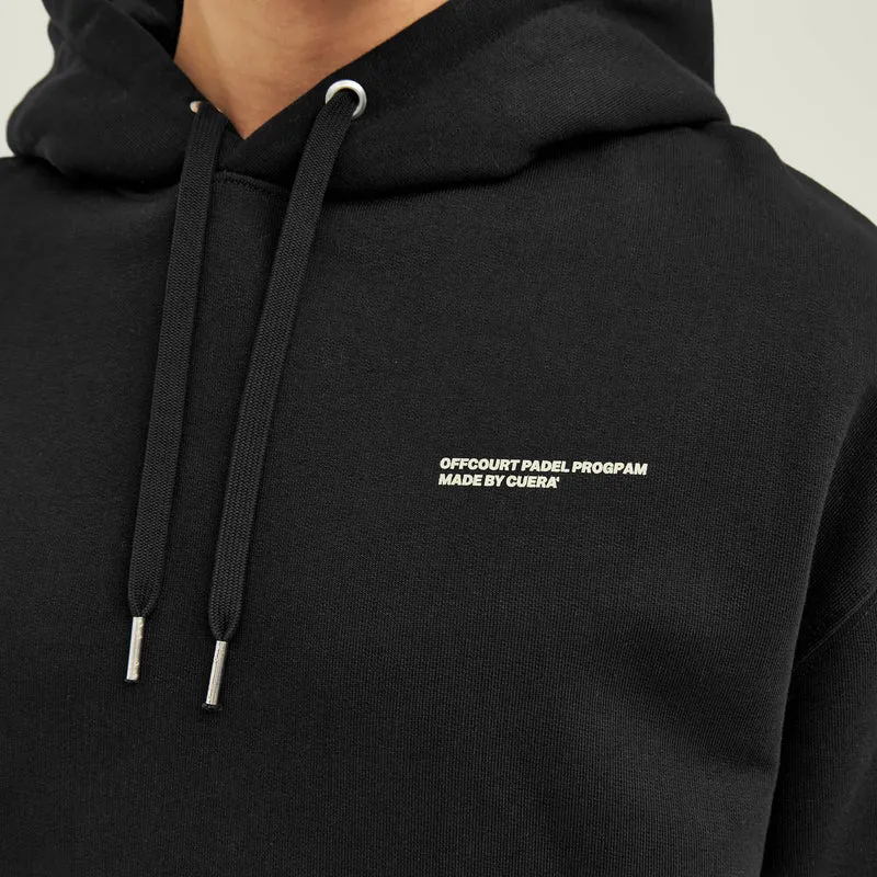 Relaxed Heavy Offcourt Hoodie - Schwarz