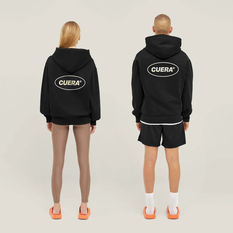 Relaxed Heavy Offcourt Hoodie - Schwarz